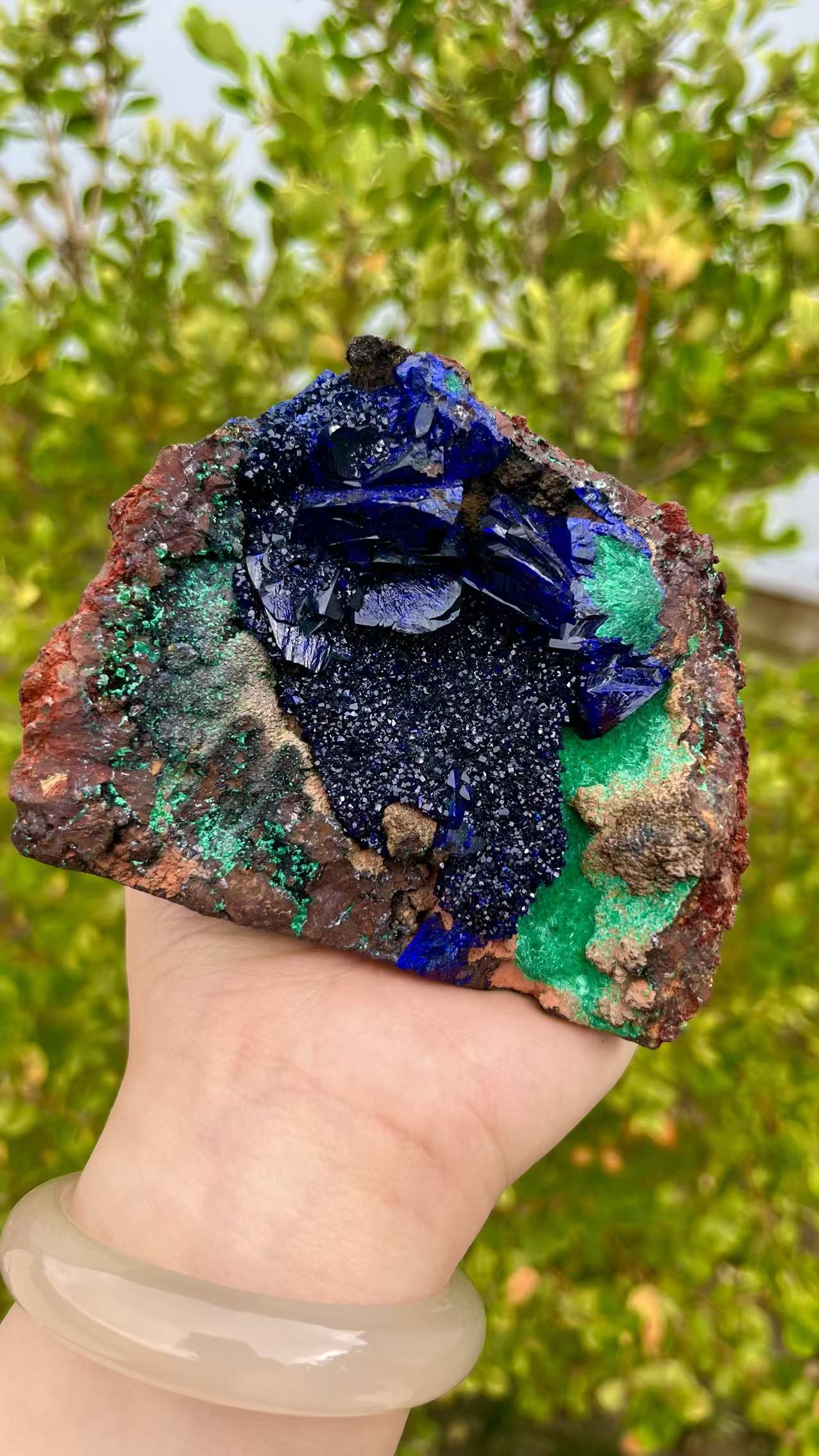 0.5KG Natural Azurite Malachite Symbiotic Mineral Specimen