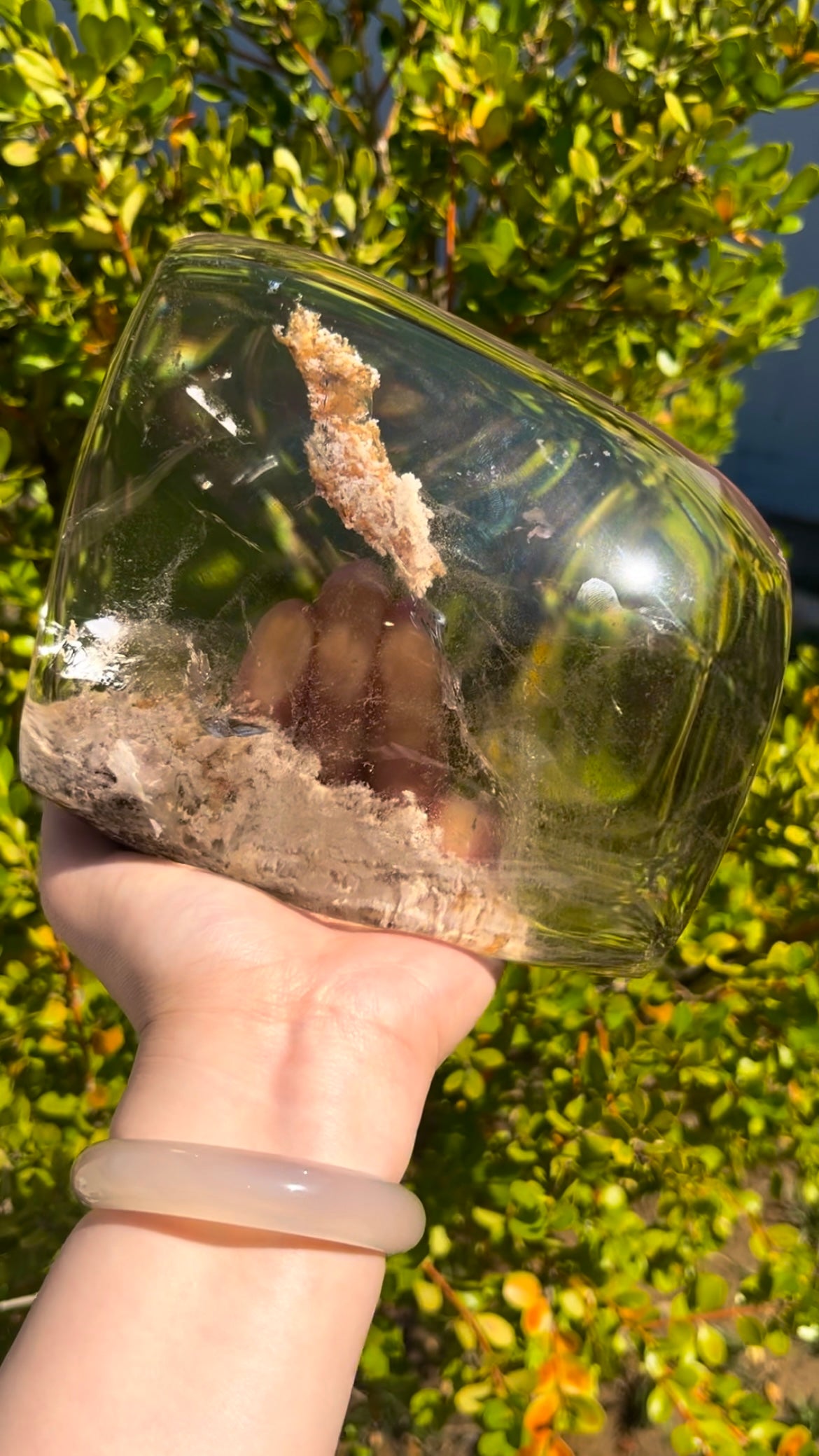 Natural Clear Garden Quartz Bulk 1.7KG Unique Inclusion Energy Stone