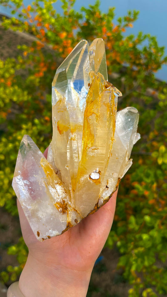 Natural Raw Citrine Quartz Cluster Bulk 0.5kg Home Spiritual Decor
