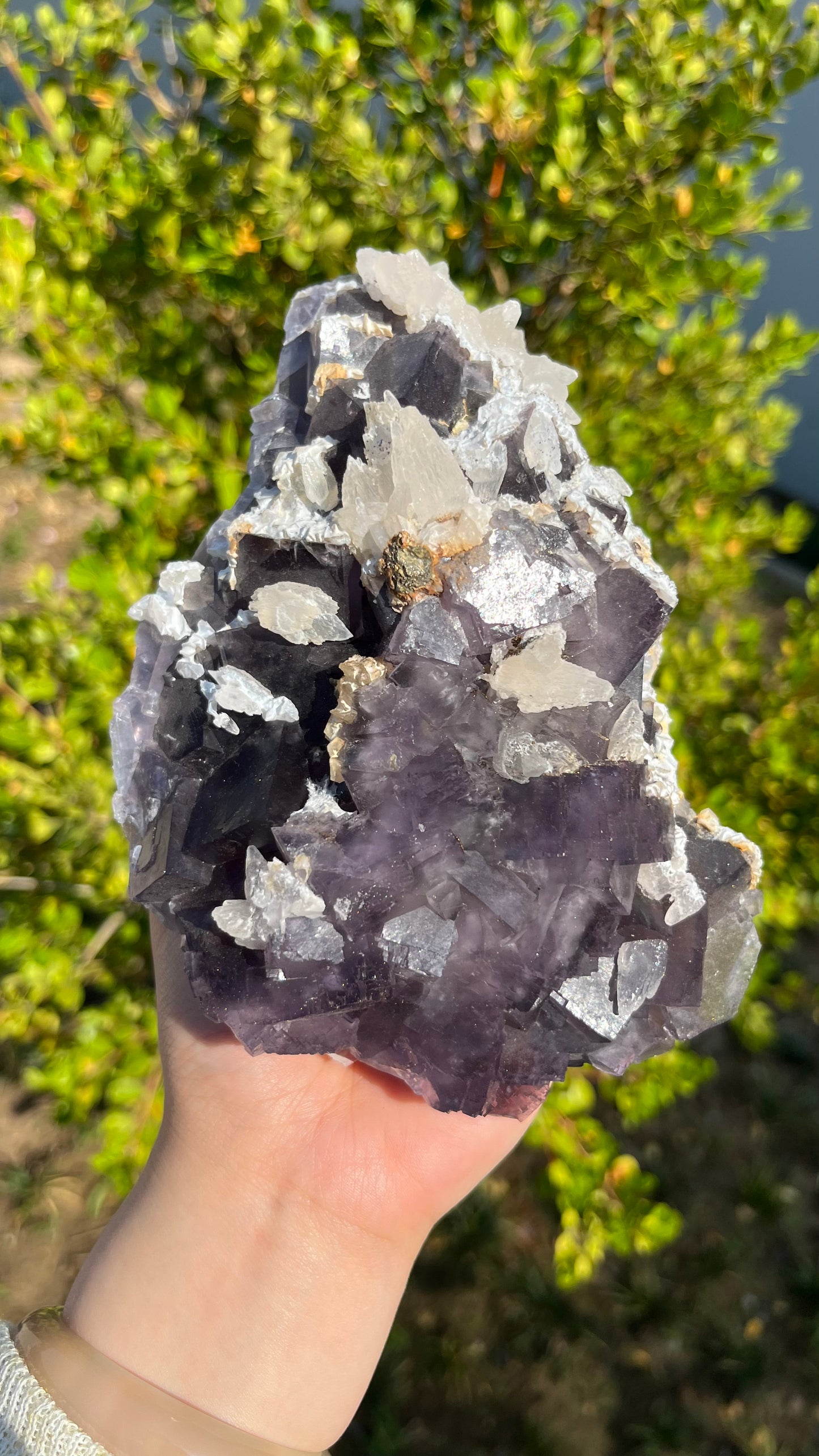 1.2KG Purple Fluorite Intergrowth Calcite Specimen
