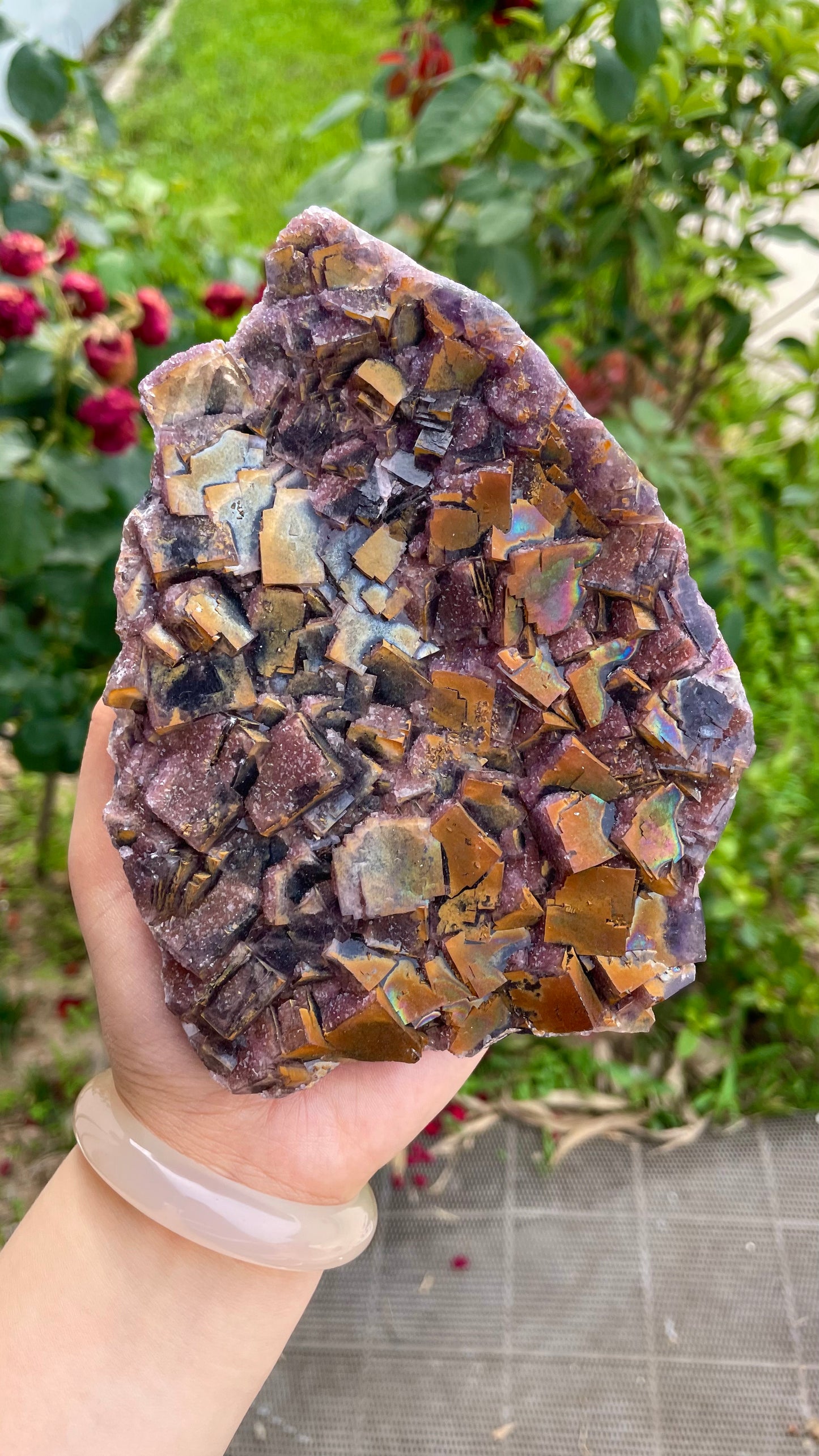 1KG Natural Rainbow Purple Fluorite Raw Crystal Specimen