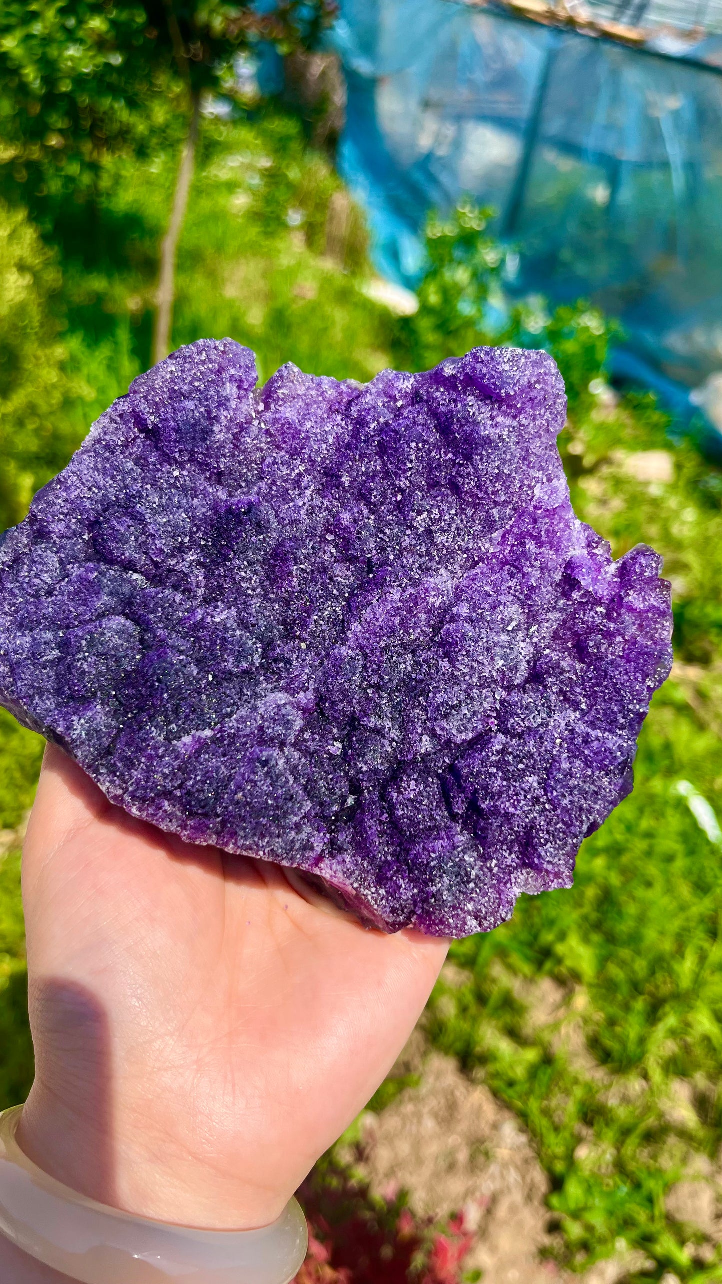0.6KG Natural Purple Fluorite Mineral Specimen