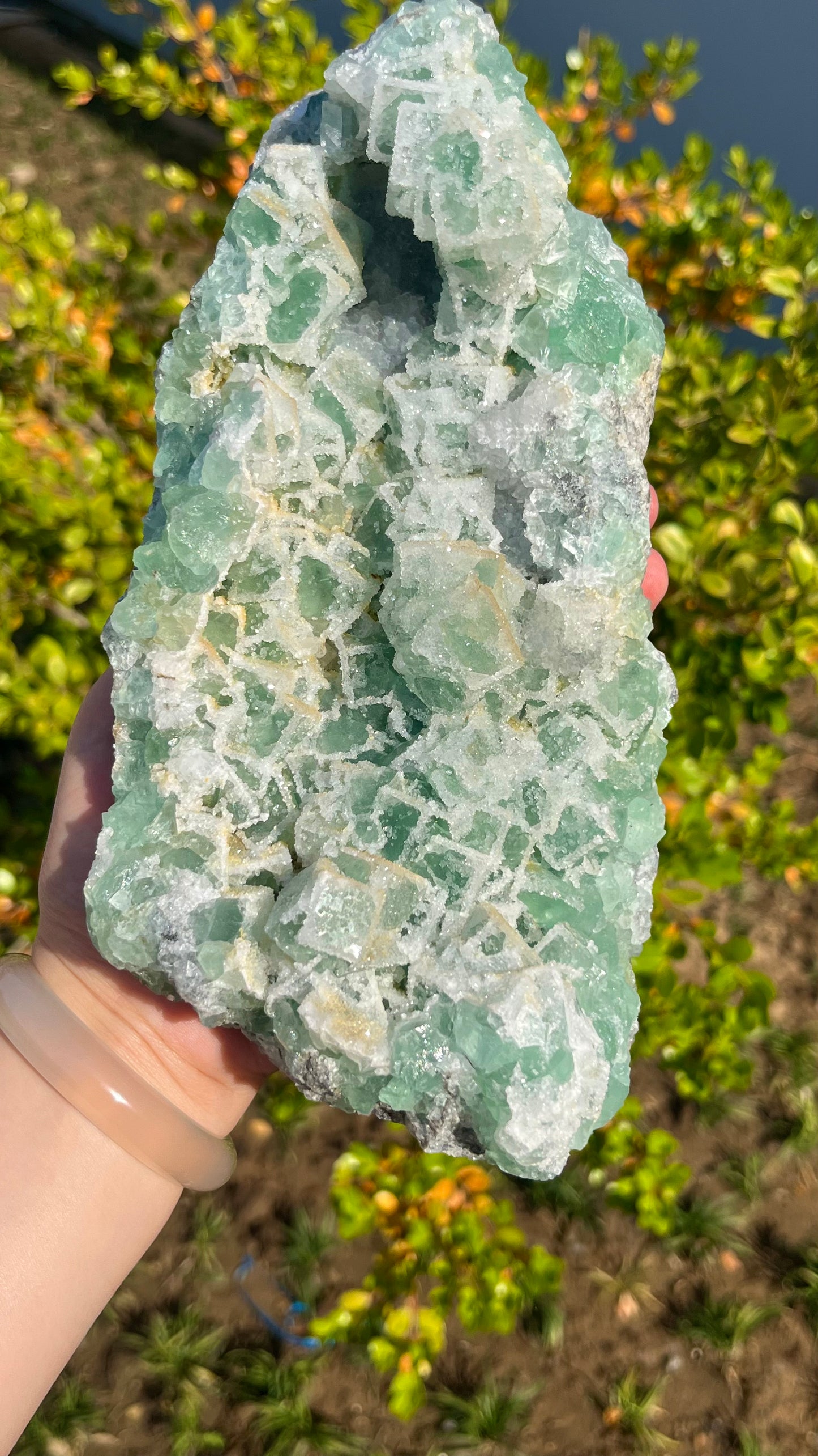 1.5KG Natural Sugar Green Fluorite Raw Crystal Mineral Specimen