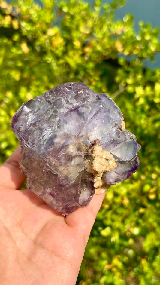 Natural Origin Yaogangxian Purple Fluorite Healing Crystal 0.4kg