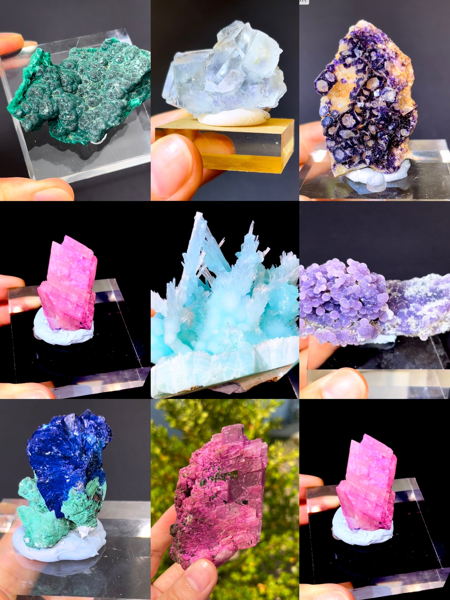 Crystal Mineral Specimen Set 1-pack Non-Natural Raw Stone Collection for Home