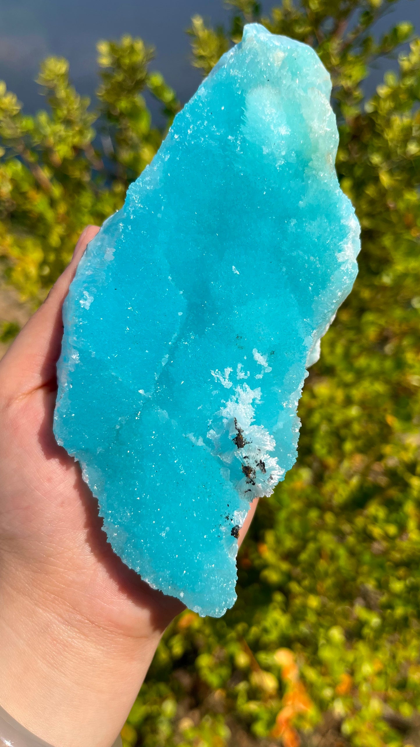 0.4KG Natural Blue Aragonite Raw Mineral Specimen