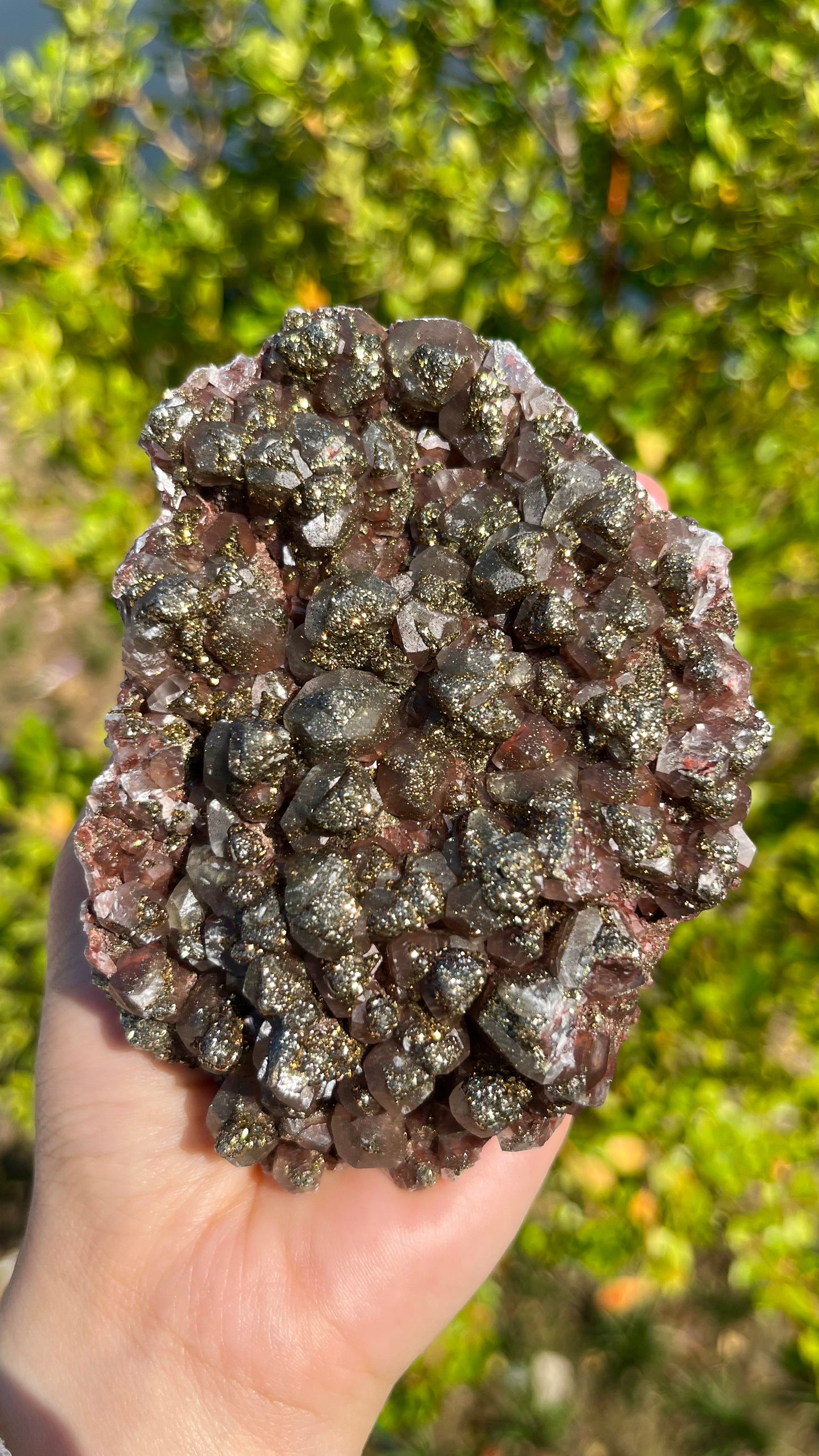 0.3KG Natural Pyrite Intergrowth Calcite Specimen