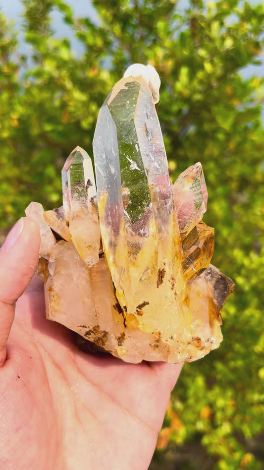 0.2KG Natural Yellow Phantom Quartz Raw Crystal Specimen
