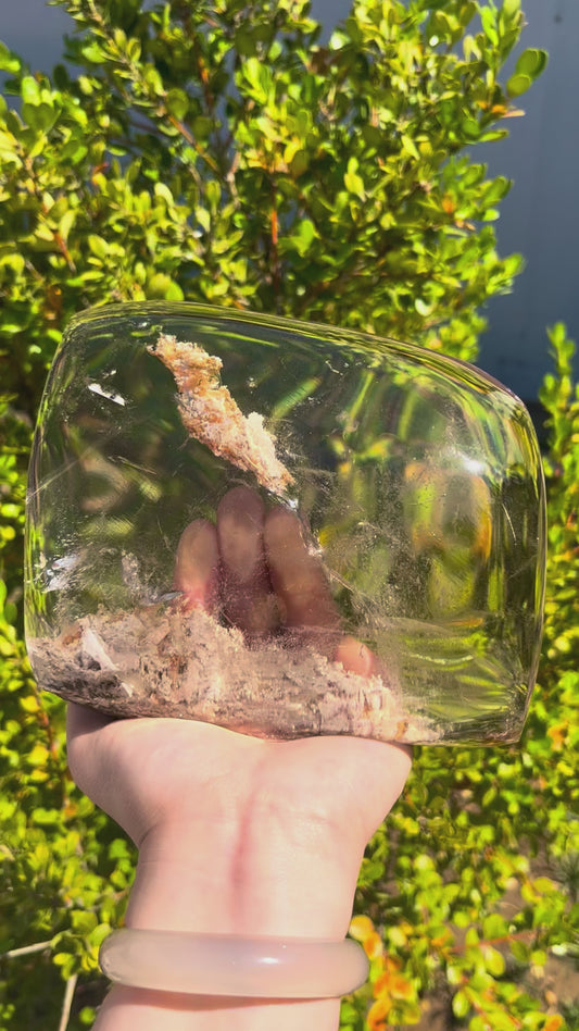 Natural Clear Garden Quartz Bulk 1.7KG Unique Inclusion Energy Stone