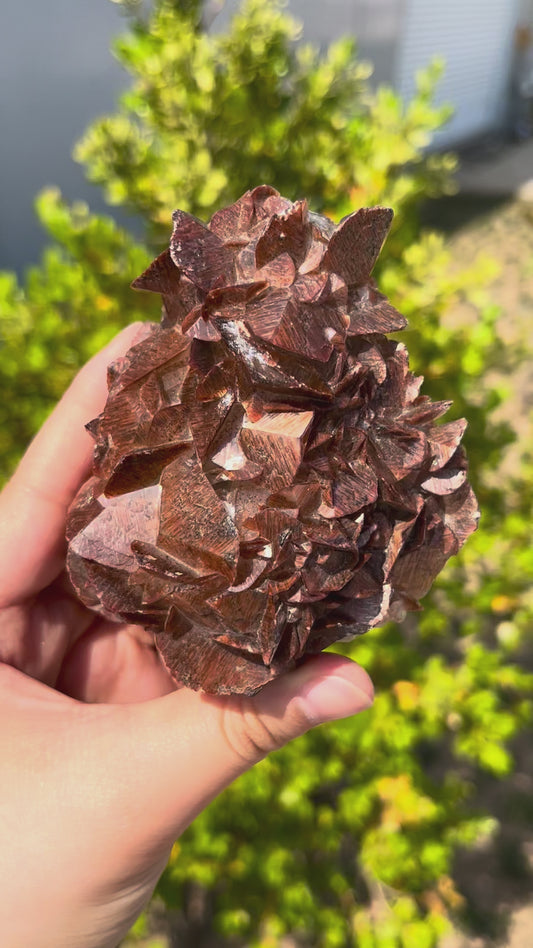 0.3KG Natural Reddish Brown Calcite Cluster Raw Mineral Specimen
