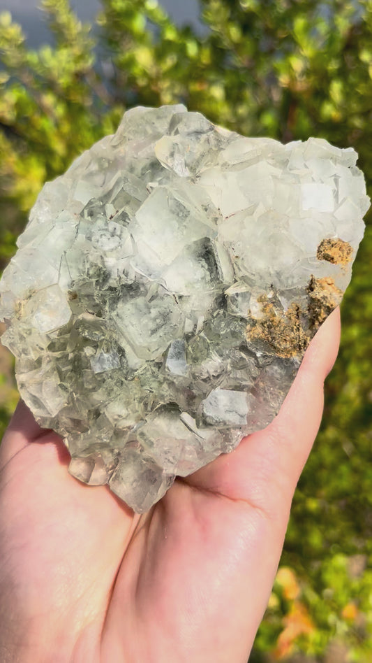 0.3KG Natural Ice Transparent Fluorite Raw Mineral Specimen