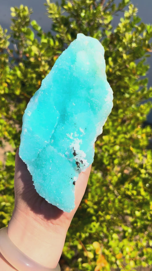 0.4KG Natural Blue Aragonite Raw Mineral Specimen