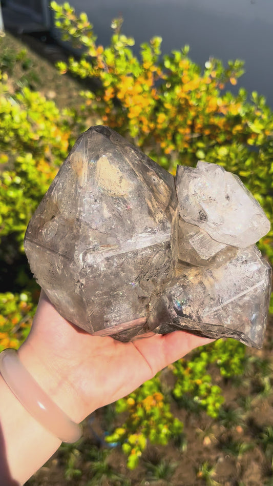 1.4KG Natural Skeleton Quartz Raw Crystal High Clarity Specimen