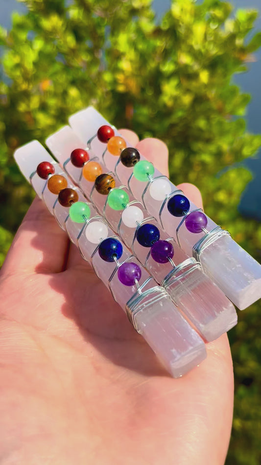Gypsum and Five Elements Crystal Beads