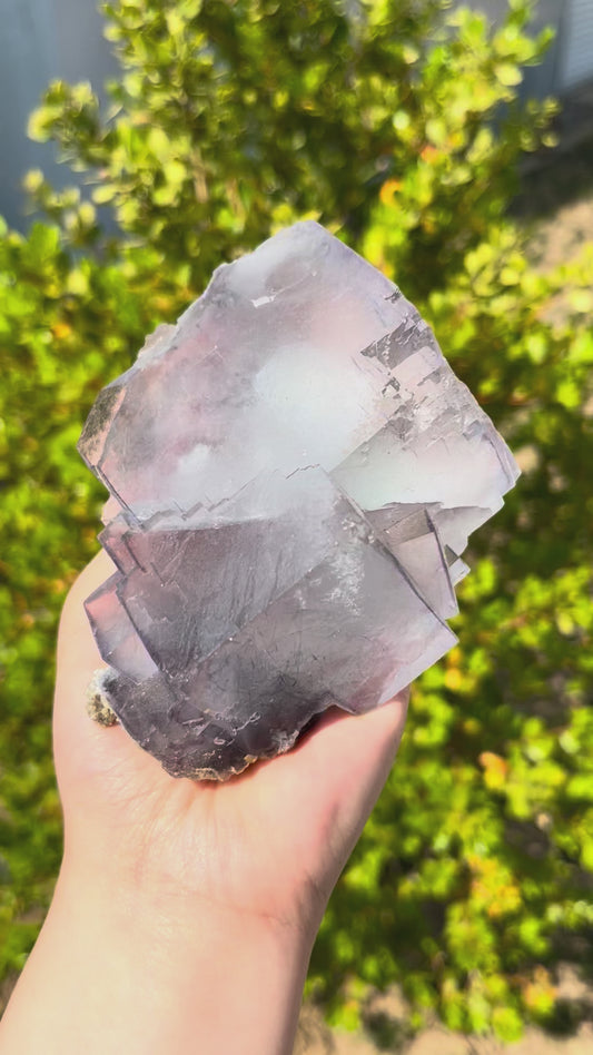 0.5KG Natural Cubic Blue Fluorite Raw Crystal Mineral Specimen