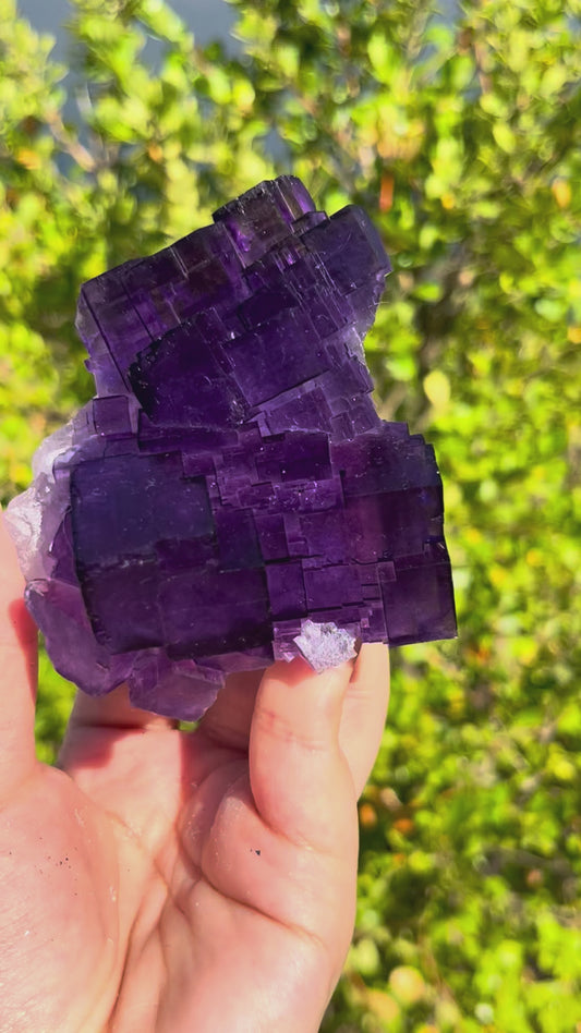0.3KG Natural Purple Fluorite Raw Mineral Specimen